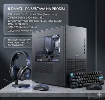 Kompletni herni sestava + periferie. 5080 rtx , u9 285K