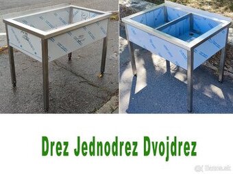 Kuchynský drez, nerezový gastro jednodrez / dvojdrez