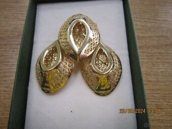 NÁUŠNICE+ PRSTEŇ ZLATO váha 8,54g, 5,28g