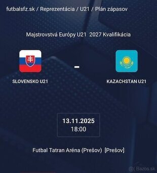 Slovensko U21 - Kazachstan U21