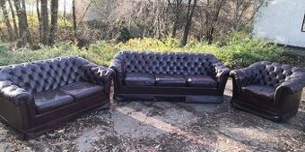 Kožená sedací souprava 3+2+1 CHESTERFIELD