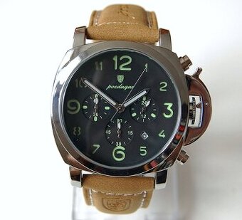 POEDAGAR 859 Chronograph - pánske military hodinky