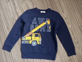 Mikina a autíčkom-top stav-veľkosť 134