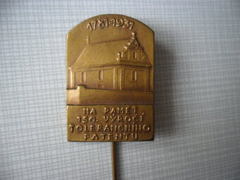 Odznak z 1.republ.- Tolerančný patent 1931