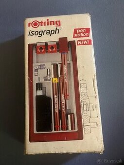 Sada technických per Rotring Isograph Pen Station