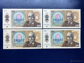 bankovky ČSSR 10Kčs 1986, 50Kčs 1987