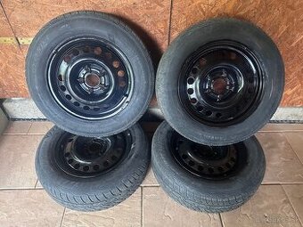 Predám plechové disky s pneu 195/65 R15 – 5x112