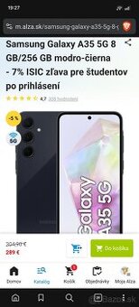 Galaxy A35 6/128GB čierny, nový, bez záruky