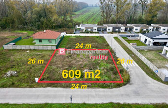 Na predaj stavebný pozemok 609 m2 so stavebným povolením