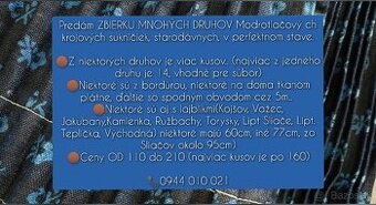 Stary kroj VELKA ZBIERKA MODROTLAČ SUKNÍ