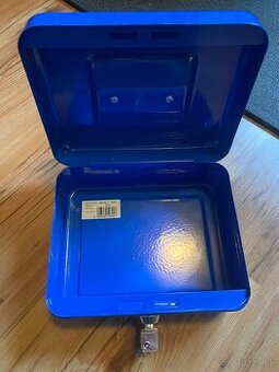 Príručná pokladňa Money 5020, 2 kľúče, modrá, 9 x 20 x 16 cm