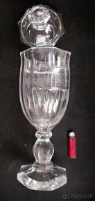 1.cena plachtarstvo  r.1950 hruba kristalova vaza