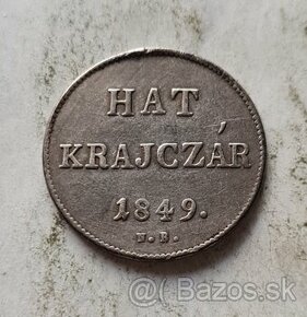 Hat Krajczár 1849 N.B František Jozef I.