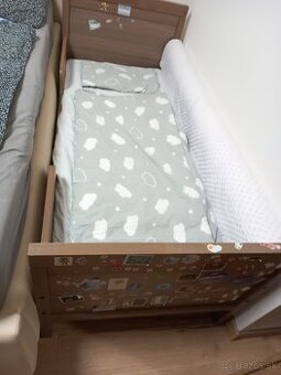 Detska drevena postel 160x70 s matracom