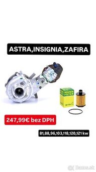 Repasované turbo GARRETT 2.0 CDTi - 88kw, 96kw, 118kw