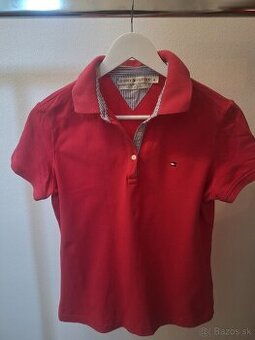 Rúžové tričko Tommy Hilfiger