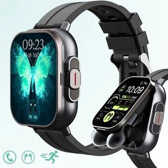 Inteligentné hodinky 2 v 1 s bluetooth slúchadlami