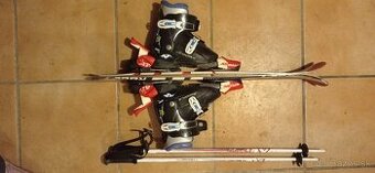 Komplet detský set: lyže 80 cm, lyžiarky 234 mm, palice