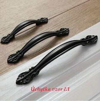 Rustikálne úchytky čierne 3 druhy, kus 2e