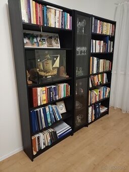 Dve kniznice a vitrina nove