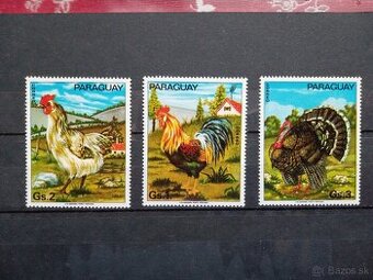 Poštové známky č.723 - Paraguaj - vtáci komplet