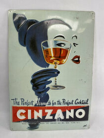Reklamná plechová cedula Cinzano - 1