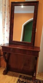 Biedermeier stolík so zrkadlom - 1