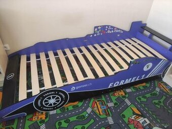 Detská posteľ Formula 1 tmavomodrá
