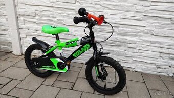 Detský bicykel Volare Sportivo Green Black 14" +pom.koliesk