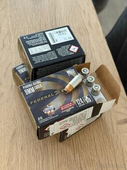 Strelivo 9mm Luger Federal Premium Personal Defense HST 124g