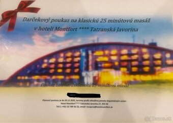 Masáž 2x do hotela Montfort
