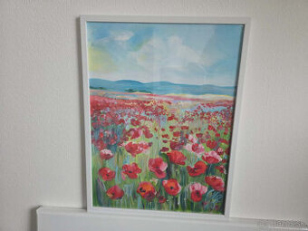 Akryl na akvarelovom papieri, ramik 30x40cm, motív : Maky