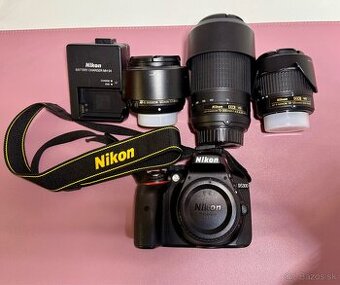 Zrkadlovka Nikon D5300 + 3 objektívy a príslušenstvo