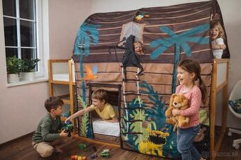 Detská posteľ s domčekom / stanom – obľúbený detský svet na