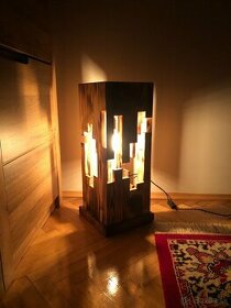 Industriálna lampa - opálené drevo