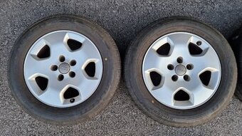 Audi Disky R15, 6J, ET38, 5x100, letné pneu 205/60 r15