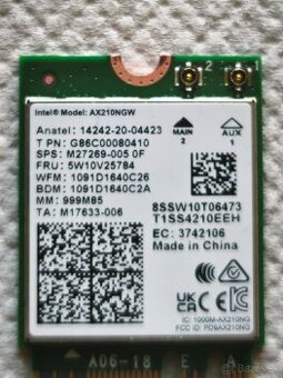 Bezdrôtová sieťová karta AX210   WIFI 6E
