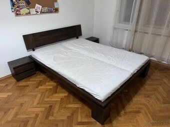 Manželská posteľ 160x200cm so stolíkmi (+matrace)