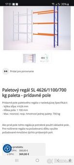 Predám skladový regal Proman