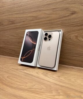 iPhone 16 Pro 128GB Desert Titanium - top stav, záruka