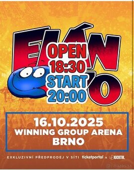 Elán - Brno 2ks + hotel pri Aréne