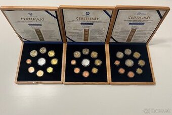 Sady minci NBS v drevenej kazete