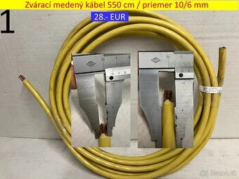 Zvárací kábel priemer 10/6 mm