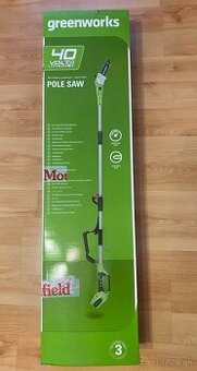 40V 20cm aku tyčová pila Greenworks + 40V nabíjačka