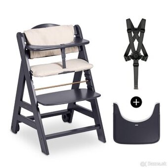 Hauck rastúca stolička BETA s kolieskami Dark Grey