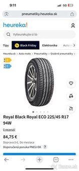 Letné gumy 225/45/17