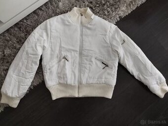 Biela puffer dámska bunda M/38