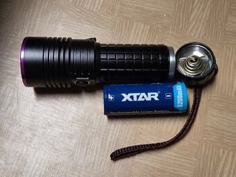 Výkonné UV LED svetlo, baterka - 365nm