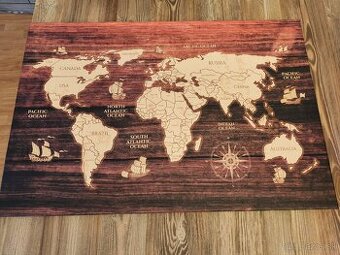 Obraz - mapa sveta - 60x90