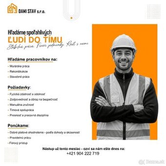 Murár / sadrokartonista / pomocník  Žilina a okolie.